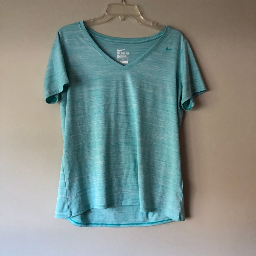 Nike Blue V Neck Workout Top